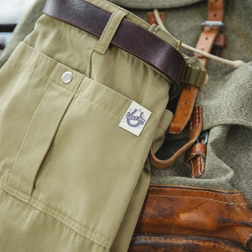 Vintage P37 Cotton Cargo Shorts – Adjustable Waist Military Style Summer Bottoms